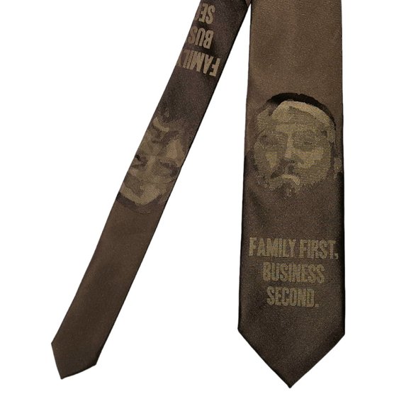 Duck Dynasty Willie Robertson Family First Business Second Necktie Brown - Picture 1 of 4